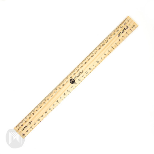 MICADOR ESSENTIAL PLUS RULER POLISHED WOOD 30CM