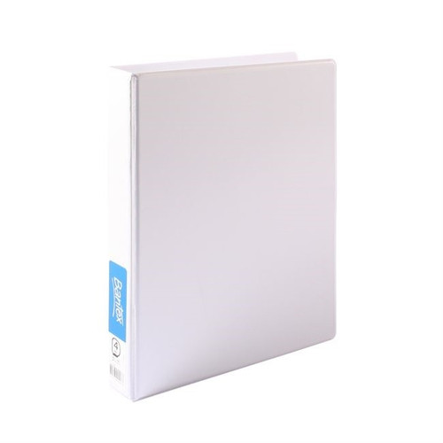 Bantex Standard Insert Ring Binder PP A4 4O Ring 16mm - White (2734-407)