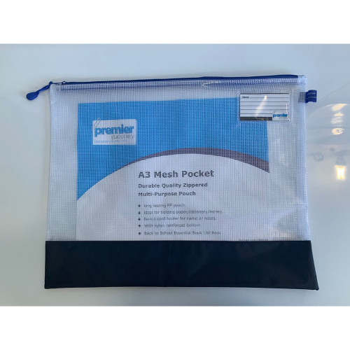 Premier A3 Mesh Zipper Pouch with Note Card Holder (18805380)