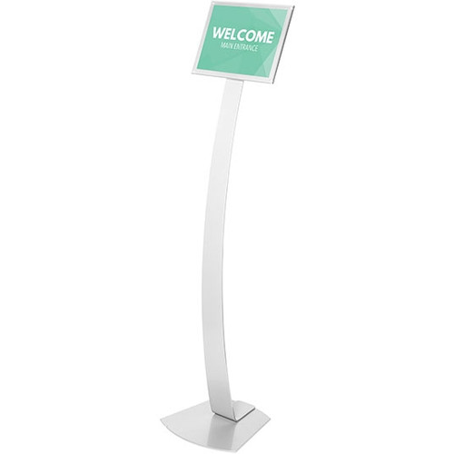 Contemporary Sign Stand A4 305(W) x 1423(H) x 305(D) mm Silver