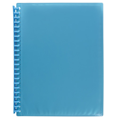 MARBIG REFILLABLE DISPLAY BOOK 20 POCKET INSERT COVER MARINE BLUE