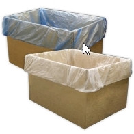 CLEAR BOX LINER BAGS 63cm x 63cm x 38cm BX1000