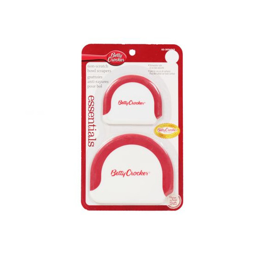 Non Scratch Bowl Scrapers 9 & 6.5cm (Pack of 2) (Betty Crocker)