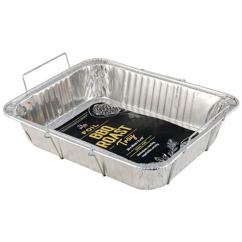 Roasting Tray With Carry Rack 36 x 29 x 8cm (Foil)