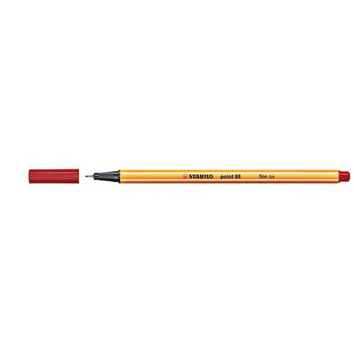 STABILO POINT 88 FINELINER CRIMSON BOX 10