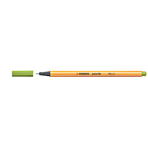 STABILO POINT 88 FINELINER APPLE GREEN (BX10)