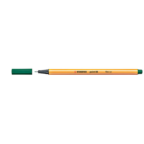 STABILO POINT 88 FINELINER PINE GREEN (BX10)