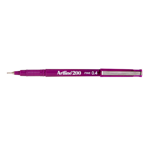 ARTLINE 200 FINELINER PEN 0.4MM MAGENTA (BX12)