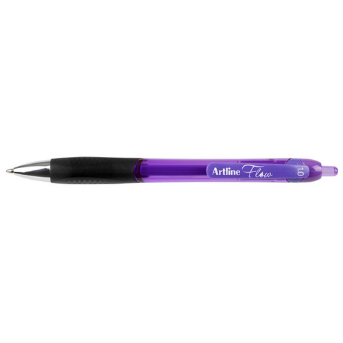 ARTLINE FLOW RETRACTABLE PEN PURPLE (BX12)