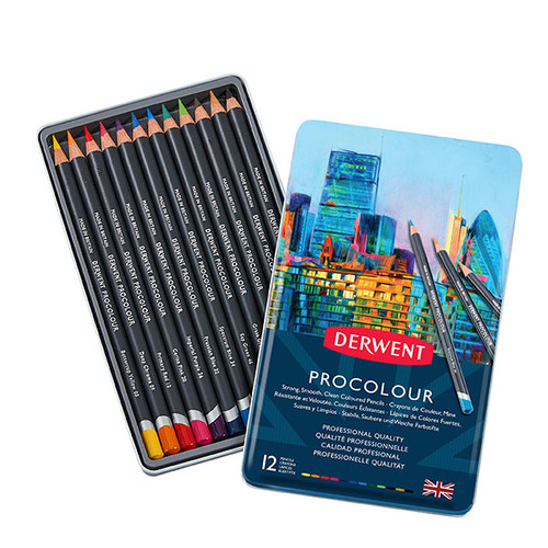 DERWENT PROCOLOUR PENCIL TIN 12