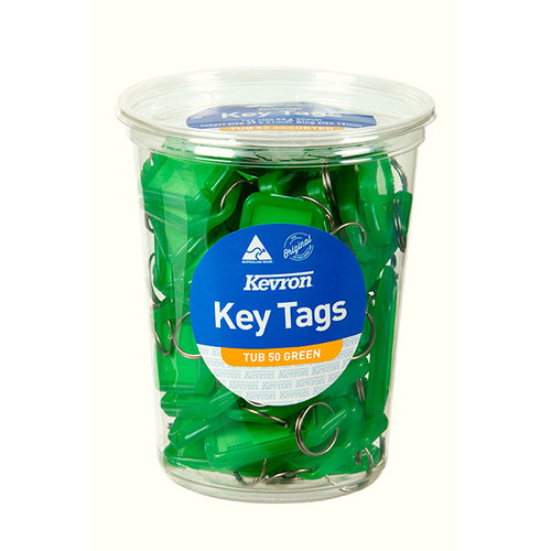 KEVRON ID5 KEYTAGS GREEN DISPOSABLE TUB 50