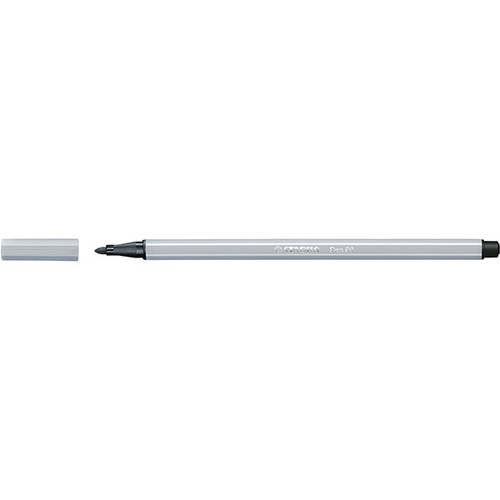 STABILO PEN 68 FIBRE TIP PEN LIGHT COLD GREY (BX10)