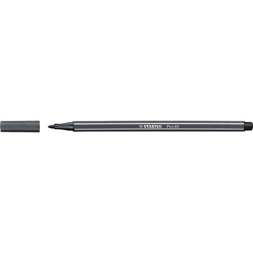 STABILO PEN 68 FIBRE TIP PEN DEEP COLD GREY (BX10)