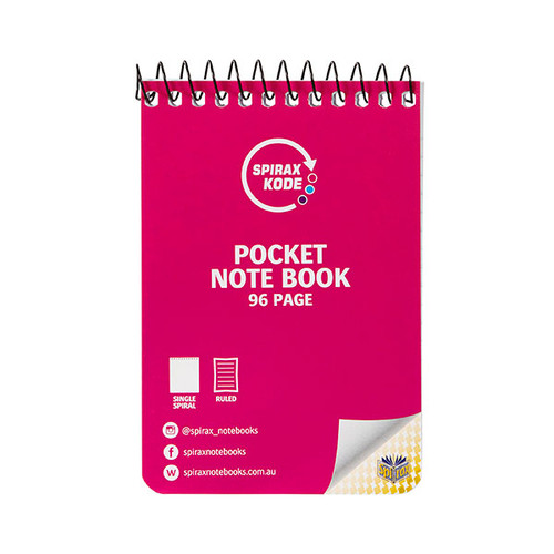 SPIRAX KODE 955 77X112 POCKET NOTEBOOK 96PG PK5