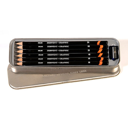 DERWENT GRAPHIC PENCIL TIN 6