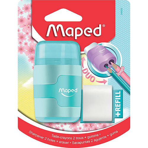 MAPED CONNECT SHARPENER/ERASER PASTEL