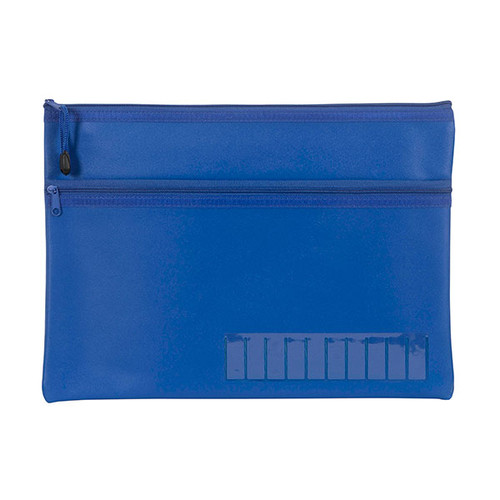 CELCO PENCIL CASE BLUE 350mm x 180mm with Name Card Insert