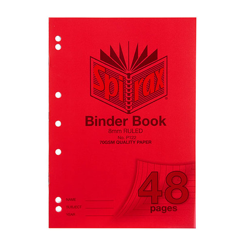SPIRAX P122 BINDER BOOK A4 8MM 48PG 70gsm