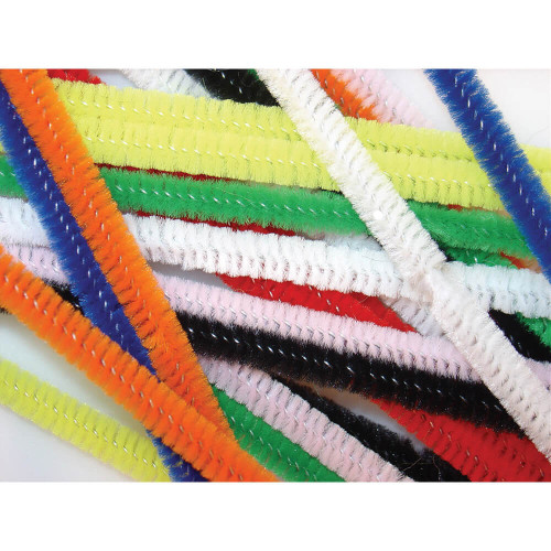 STEMS 30CM X 12MM ASSORTED COLOURS 100 PER BAG