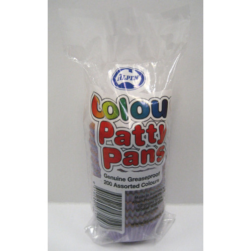 PARTY PATTY PANS COLOURED PK200 (MOQ12)