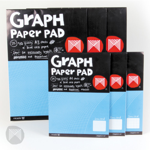 MICADOR GRAPH PAD A4 5MM 25 SHEETS