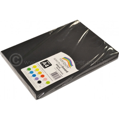 RAINBOW SPECTRUM BOARD 200GSM A4 BLACK (Pack of 100)