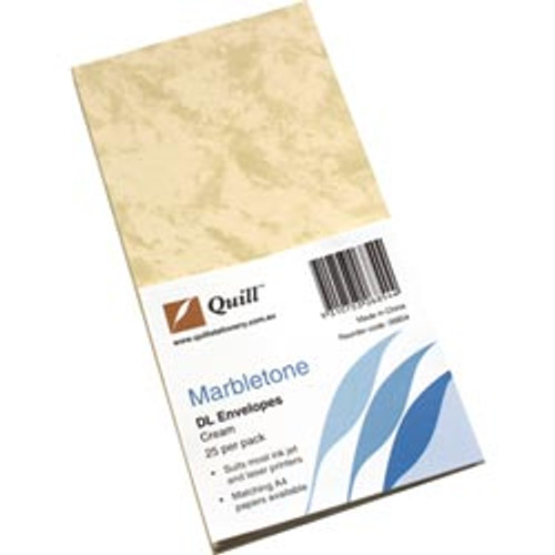 QUILL DL MARBLETONE ENVELOPES Cream