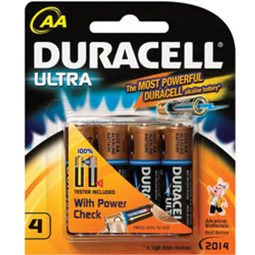 DURACELL ULTRA ALKALINE BATTERIES AAA Ultra (Pack of 4)