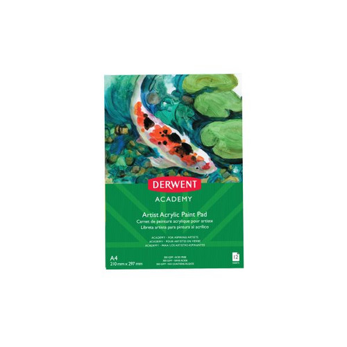 DERWENT ACADEMY ACRYLIC PAD A4 PORTRAIT 12 SHEETS