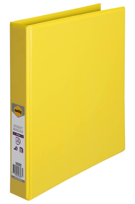 Marbig Clearview Insert Binder A4 25mm 2D Yellow