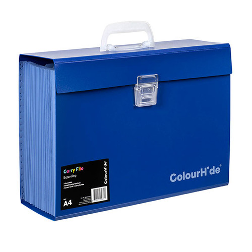 COLOURHIDE EXPANDING FILE PP CARRY FILE Blue