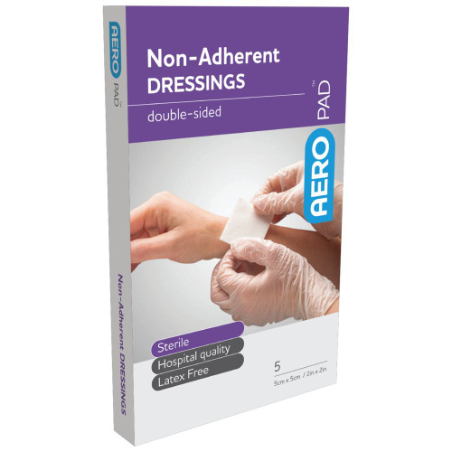 AEROPAD Non-Adherent Dressing 5 x 5cm, Box of 5