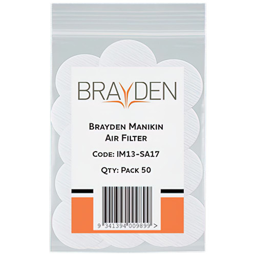 BRAYDEN Manikin Air Filter - Adult Pack/50