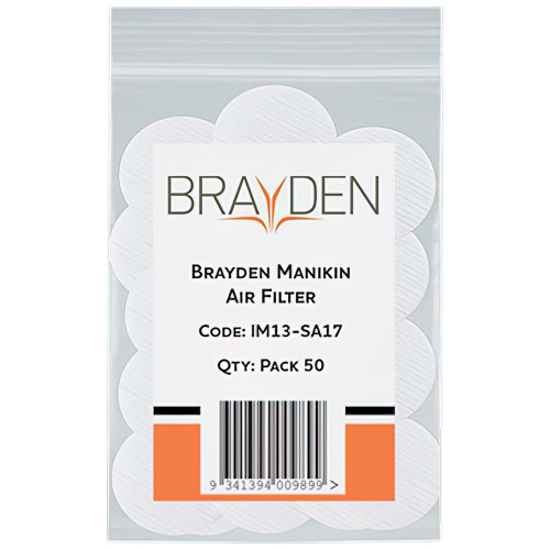 BRAYDEN Manikin Air Filter - Adult, Pack of 50
