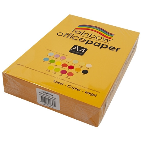 RAINBOW 80GSM OFFICE PAPER A4 Gold Ream of 500