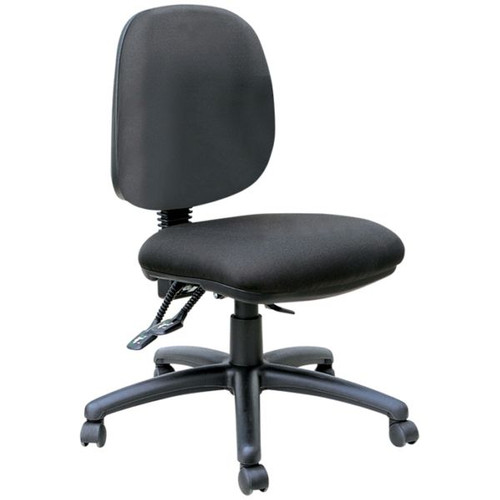 Mondo Java Medium Back Office Chair 3 Lever Mechanism Black Fabric Seat and Back