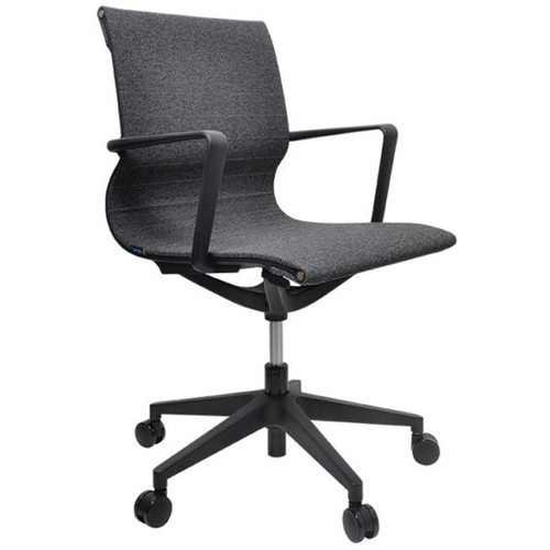 DIABLO CHAIR WITH ARMS - CHARCOAL MESH