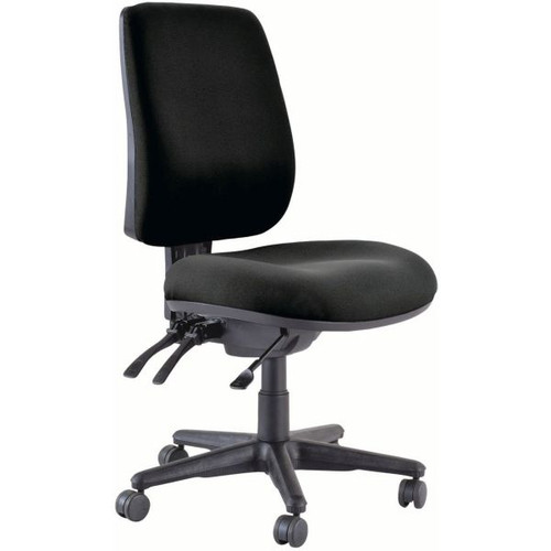Buro Roma High Back Task Chair 3 Lever No Arms Black - 180KG