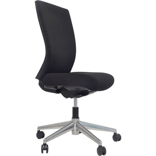 Buro Mentor Upholstered Back  Chair Aluminium Base No Arms- CURRENTLY OUT OF STOCK, NO ETA