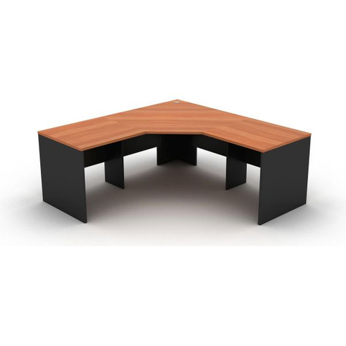 CORNER WORKSTATION 3 PIECE 1500(W) X 1500(W) X 600(D) X 720(H) CHERRY / CHARCOAL