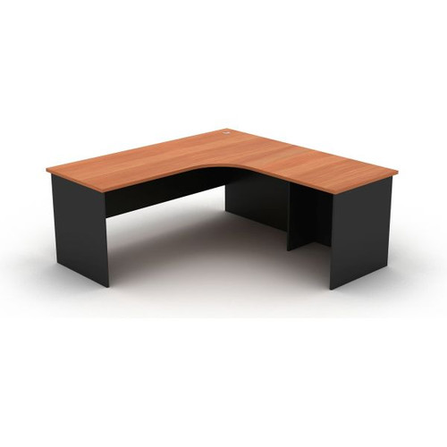 WORKSTATION 2PC RADIAL 1800(W) X 1800(W) X 700(D) X 720(H) CHERRY / CHARCOAL