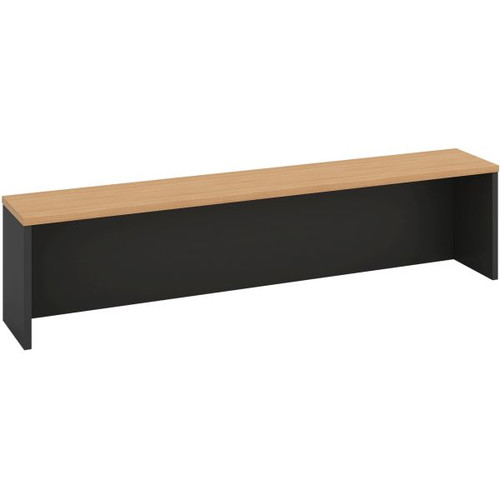 OM Classic Reception Desk Hob 1500Wx380Hx300mmD Beech and Charcoal