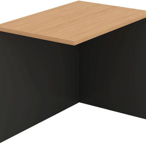 OM Classic Reception Desk Return 900Wx720Hx600mmD Beech and Charcoal