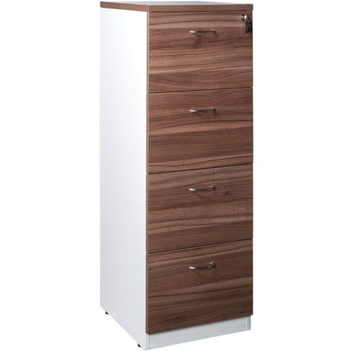 OM Premiere Filing Cabinet 4 Drawer 1320Hx468Wx510mmD Casnan and White