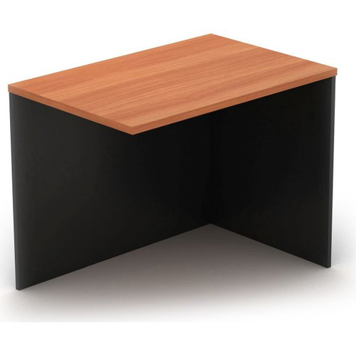 OM Classic Reception Desk Return 900Wx720Hx600mmD Full Modesty Cherry and Charcoal