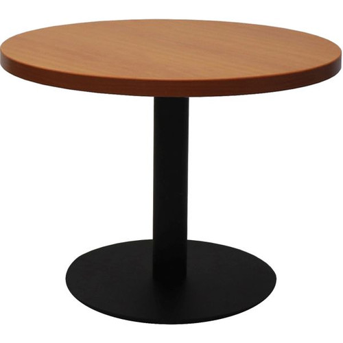 Rapidline Round Coffee Table 600mm Diam Top Cherry with Black