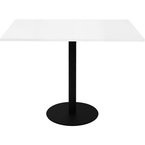 Rapidline Square Meeting Table 900WX900mmD Top Natural White with Black