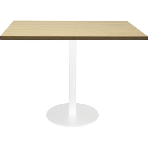 Rapidline Square Meeting Table 900WX900mmD Top Natural Oak White Satin