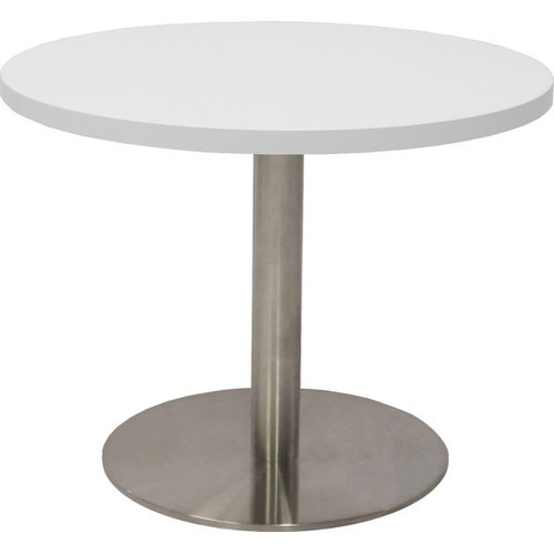 Rapidline Round Dry Bar Table 600mm Diam Top Beech Stainless Steel