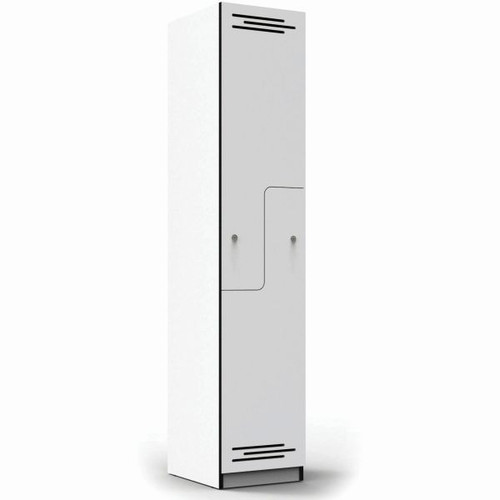 Infinity Melamine Locker Step Door W305xD455xH1850mm White with Black Edging